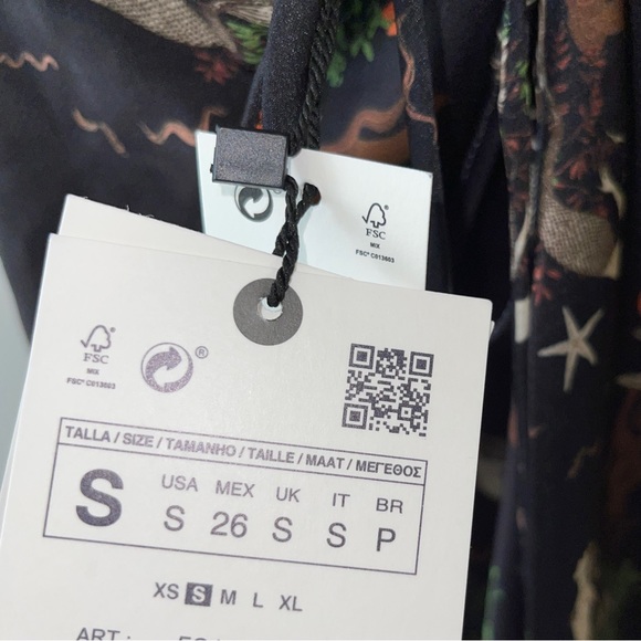 Zara Women’s Mermaid Print Slip Dress - Picture 3 of 3